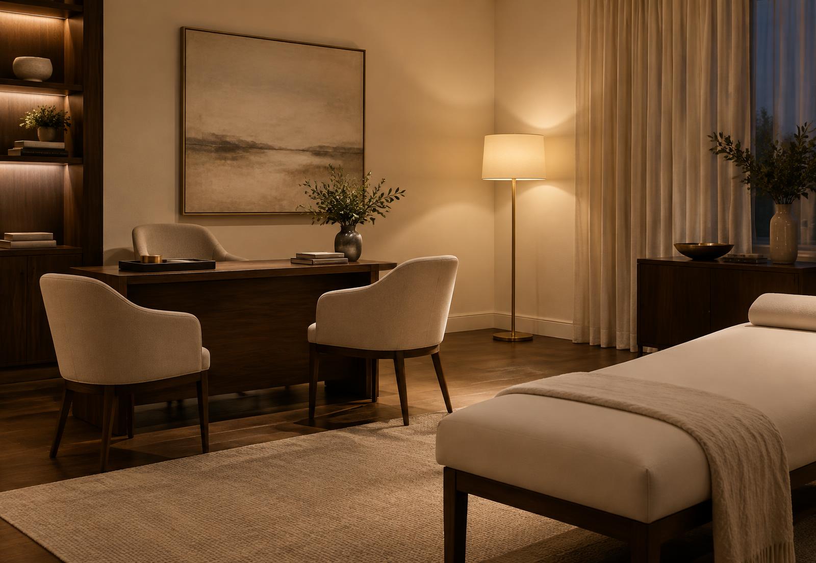 A calm, private consultation room